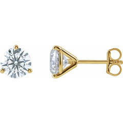 14K Yellow Gold 1 1/2 CTW Lab-Grown Diamond Stud Earrings