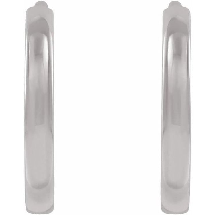 Sterling Silver Hinged 10 mm Hoop Earrings