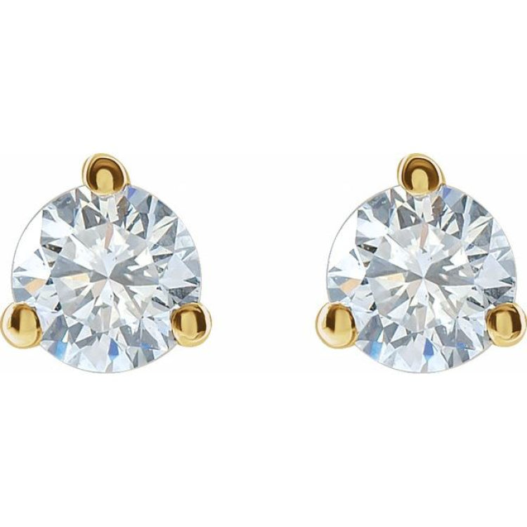 14K Yellow Gold 1/5 CTW Lab-Grown Diamond Stud Earrings