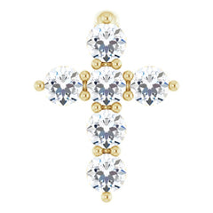 14K Yellow Gold 1/6 CTW Lab-Grown Diamond Cross Pendant