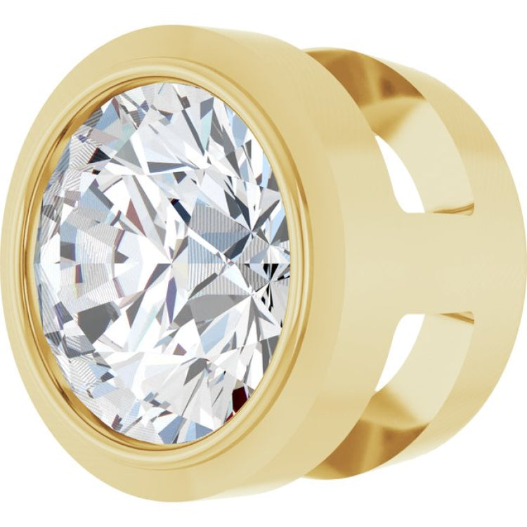14K Yellow Gold 1/4 CT Lab-Grown Diamond Slide Pendant