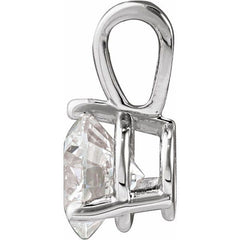14K White Gold Lab-Grown Moissanite Pendant