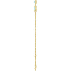 14K Yellow Gold Natural Aquamarine Bezel-Set 3-Stone 6 1/2-7 1/2" Bracelet