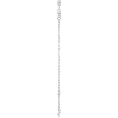 14K White Gold 1/3 CTW Lab-Grown Diamond Bezel-Set Three-Stone 6 1/2-7 1/2" Bracelet