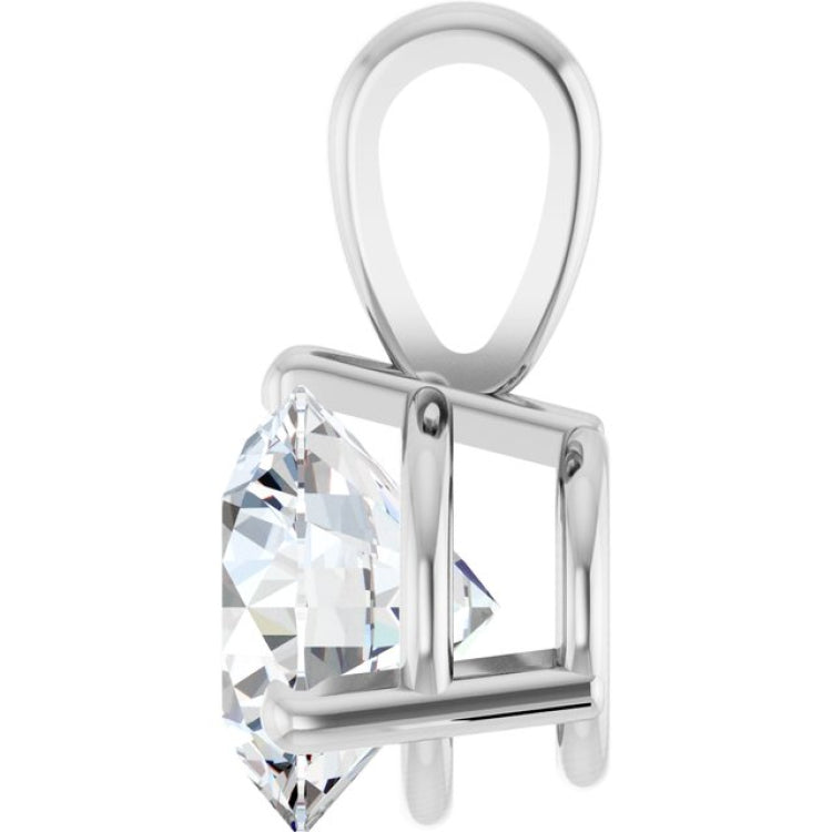 Platinum 1 CTW Natural Diamond Pendant