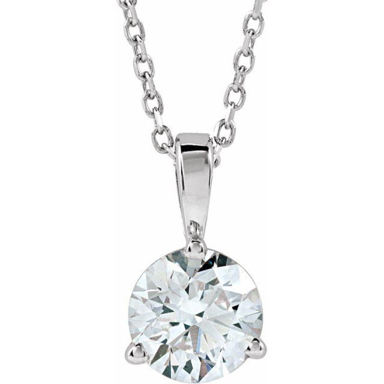Platinum 1 CTW Natural Diamond 18" Necklace