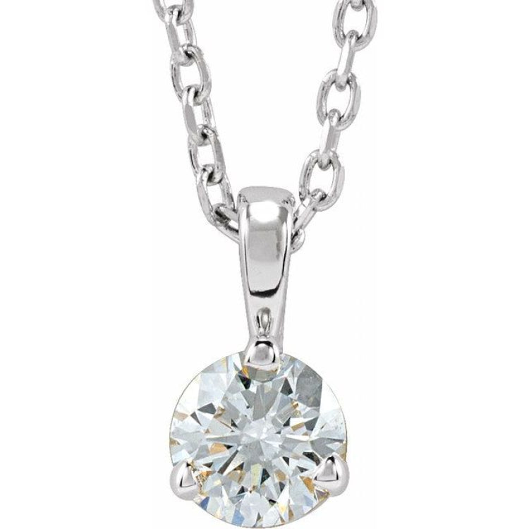 Platinum 1/4 CTW Lab-Grown Diamond 18" Necklace