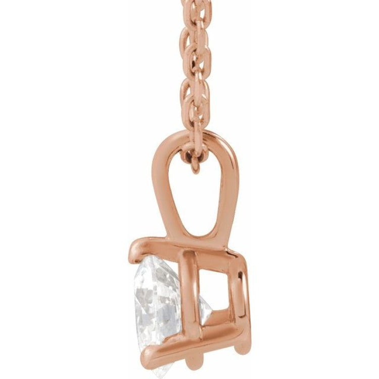 14K Rose Gold 1/3 CTW Lab-Grown Diamond 18" Necklace