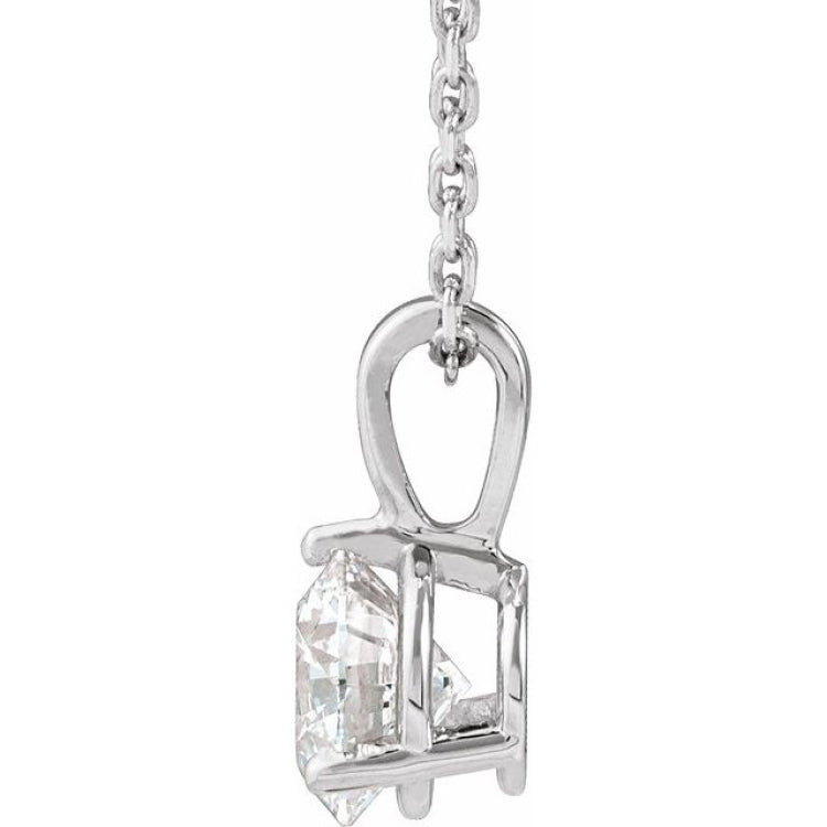 Platinum 3/4 CTW Lab-Grown Diamond 18" Necklace