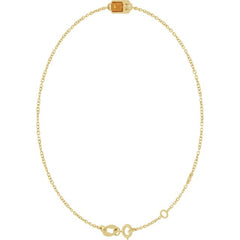 14K Yellow Gold Natural Citrine 6 1/2-7 1/2" Bracelet