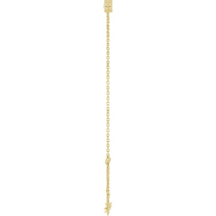 14K Yellow Gold Natural Diamond 6 1/2-7 1/2" Bracelet