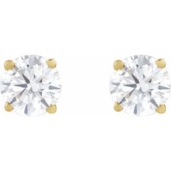 14K Yellow Gold 1/3 CT Lab-Grown Diamond Earring