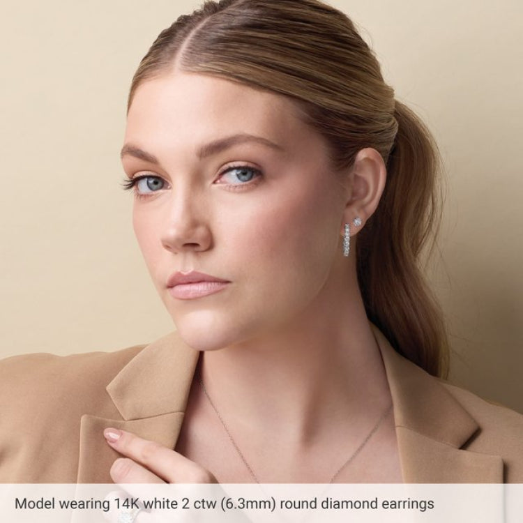 14K Rose Gold Natural Aquamarine Earring