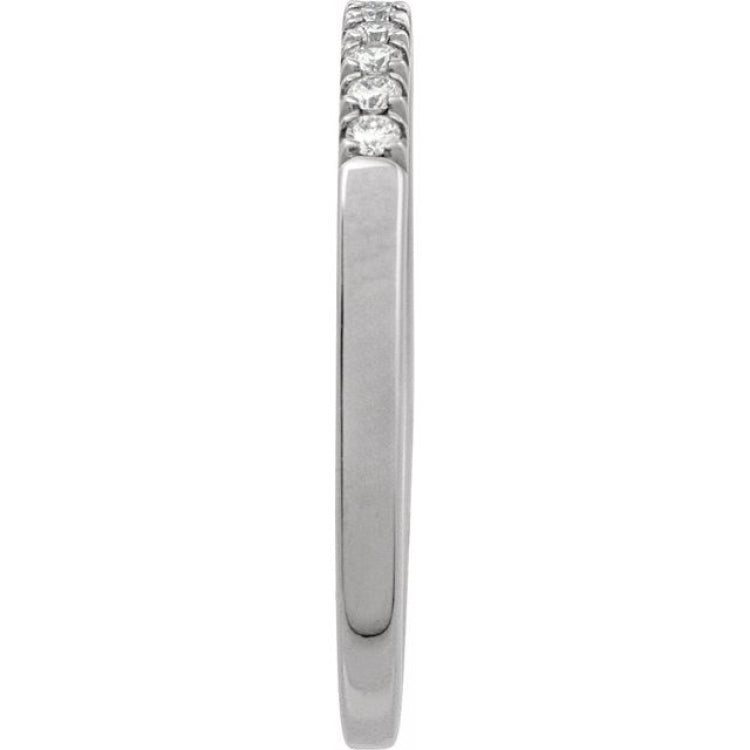 10K White Gold 1/6 CTW Natural Diamond Stackable Ring