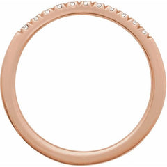 10K Rose Gold 1/6 CTW Lab-Grown Diamond Stackable Ring