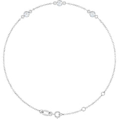 Sterling Silver Natural Diamond 6 1/2-7 1/2" Bracelet