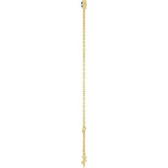 14K Yellow Gold Lab-Grown Blue Sapphire Bezel-Set Solitaire 6 1/2-7 1/2" Bracelet