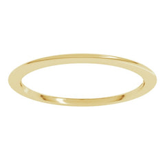 14K Yellow Gold 1 mm Comfort-Fit Half Round Band Size 6