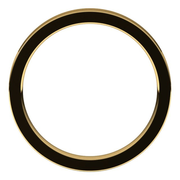 14K Yellow Gold 2.5 mm Comfort-Fit Flat Band Size 6.5