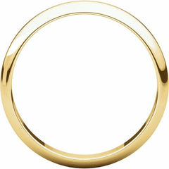 14K Yellow Gold 3.5 mm Half Round Band Size 4.5