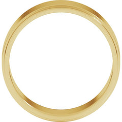 14K Yellow Gold 7 mm Stepped-Edge Flat Band Size 9.5