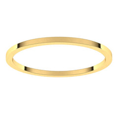 14K Yellow Gold 1 mm Flat Band Size 6