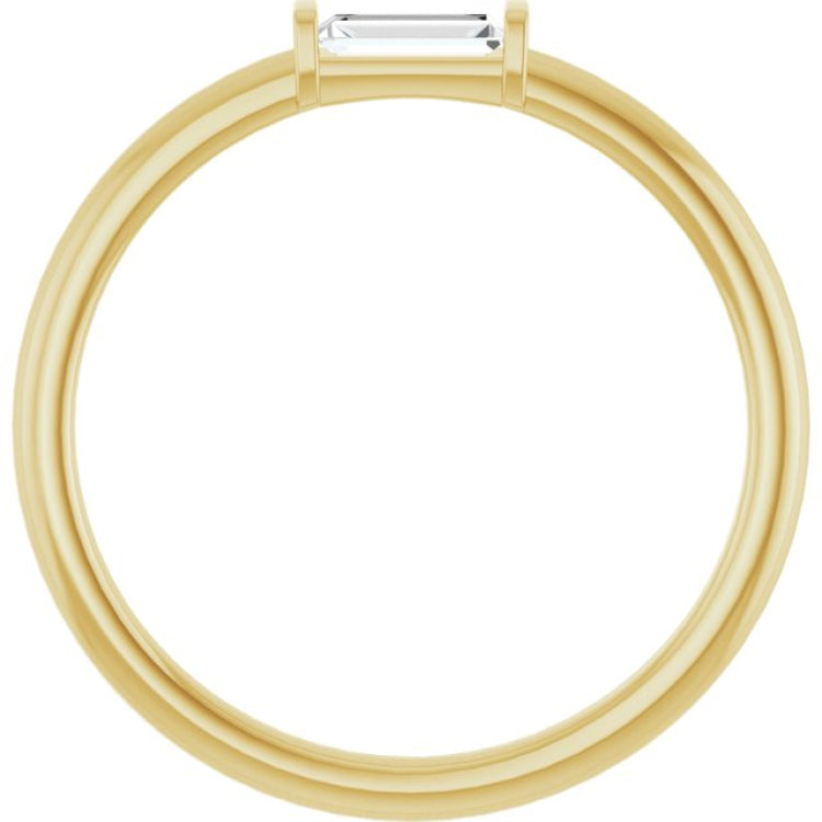 14K Yellow Gold 1/8 CTW  Natural Diamond Stackable Ring