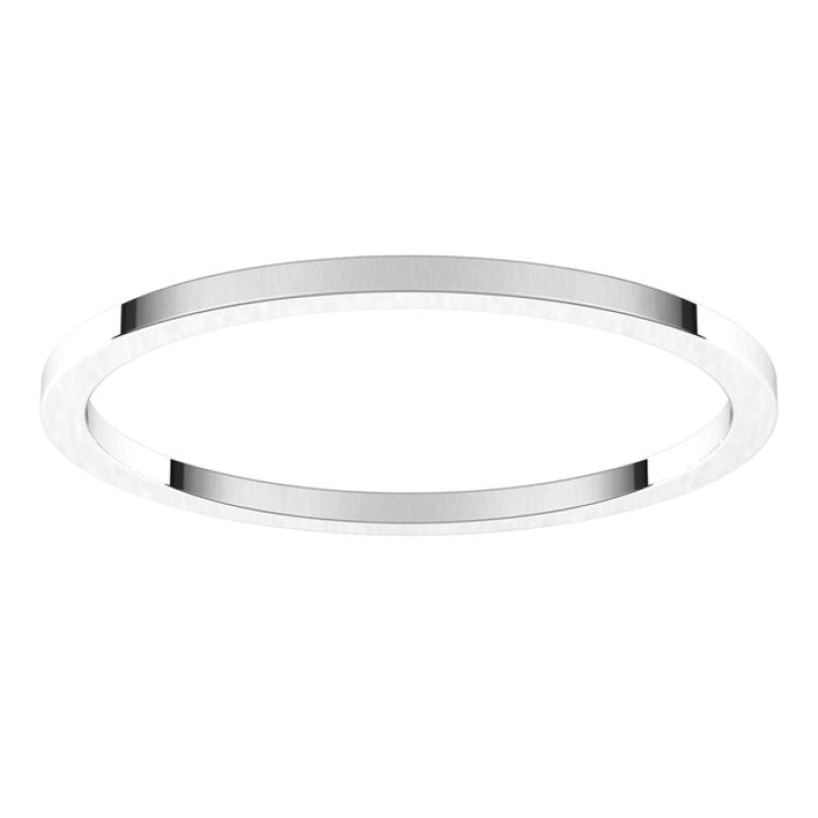 Platinum 1 mm Flat Band Size 6.5