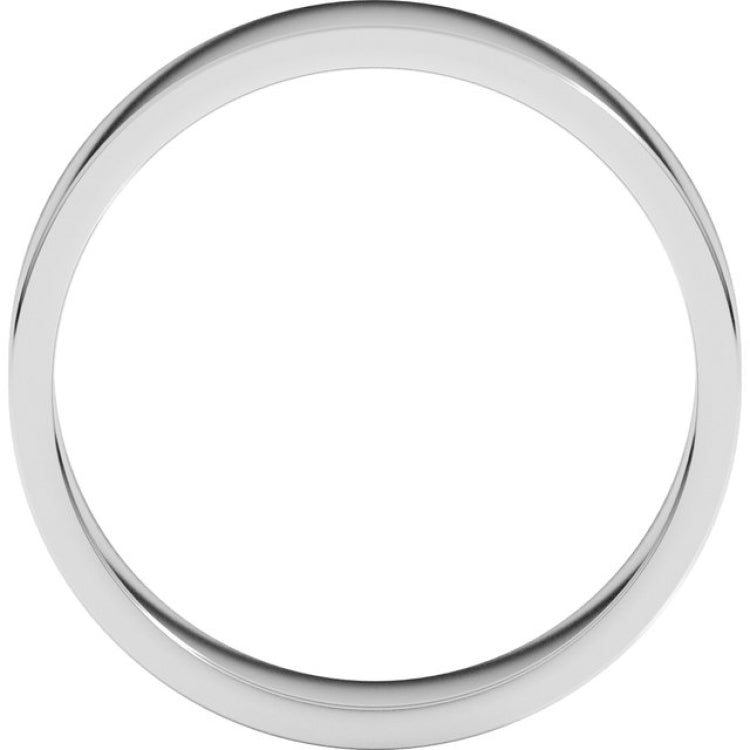 14K White Gold 5 mm Flat Band Size 8