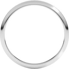 Platinum 2 mm Half Round Band Size 10