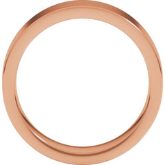 14K Rose Gold 6 mm Comfort-Fit Flat Band Size 5.5
