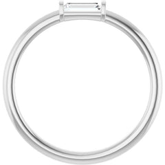 14K White Gold 1/6 CTW  Natural Diamond Stackable Ring