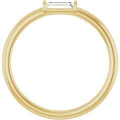 14K Yellow Gold 1/6 CTW  Natural Diamond Stackable Ring