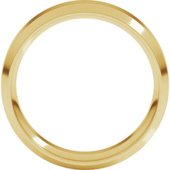 18K Yellow Gold 6 mm Beveled-Edge Comfort-Fit Flat Band Size 12