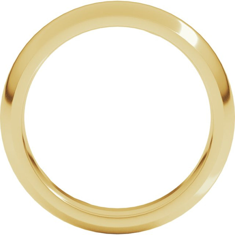 14K Yellow Gold 5 mm Comfort-Fit Half Round Band Size 12.5