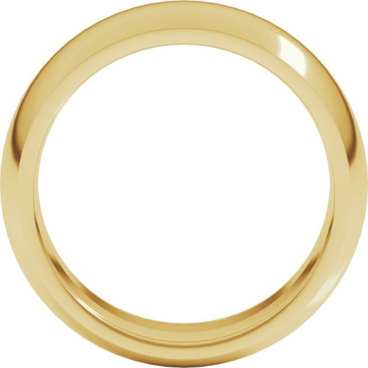 14K Yellow Gold 8 mm Comfort-Fit Half Round Band Size 9.5