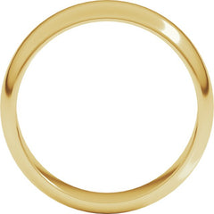 10K Yellow Gold 6 mm Half Round Band Size 10.5