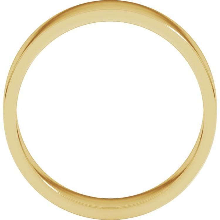 10K Yellow Gold 6 mm Flat Band Size 6.5