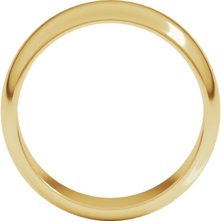 10K Yellow Gold 7 mm Half Round Band Size 9.5