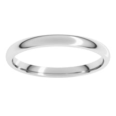 Sterling Silver 2 mm Lightweight Comfort-Fit Half Round Band Size 5.5