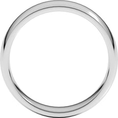 Sterling Silver 6 mm Lightweight Comfort-Fit Half Round Band Size 7