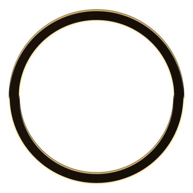 14K Yellow Gold 1 mm Flat Band Size 9.5