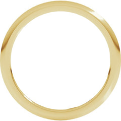 14K Yellow Gold 1 mm Comfort-Fit Half Round Band Size 5