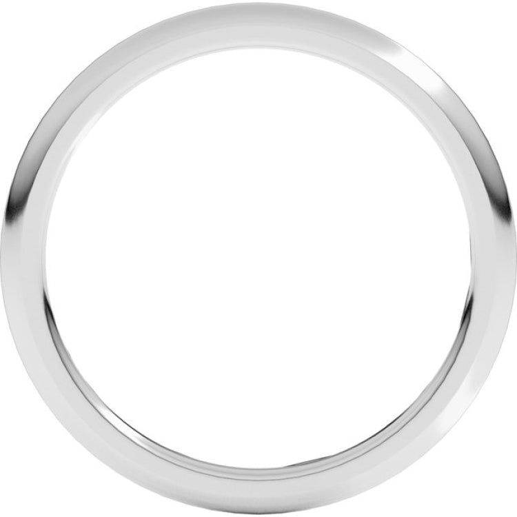10K White Gold 1.5 mm Comfort-Fit Half Round Band Size 8.5