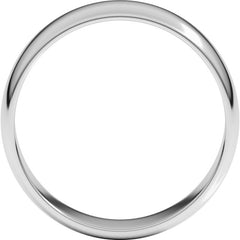 Sterling Silver 6 mm Lightweight Half Round Band Size 10