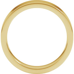 18K Yellow Gold 5 mm Comfort-Fit Flat Band Size 7.5
