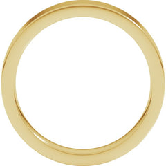 14K Yellow Gold 4 mm Comfort-Fit Flat Band Size 9