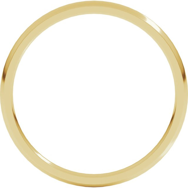 14K Yellow Gold 1.5 mm Lightweight Comfort-Fit Half Round Band Size 9