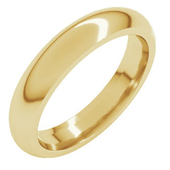 14K Yellow Gold 4 mm Comfort-Fit Half Round Band Size 5
