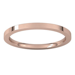 14K Rose Gold 1.5 mm Comfort-Fit Flat Band Size 4